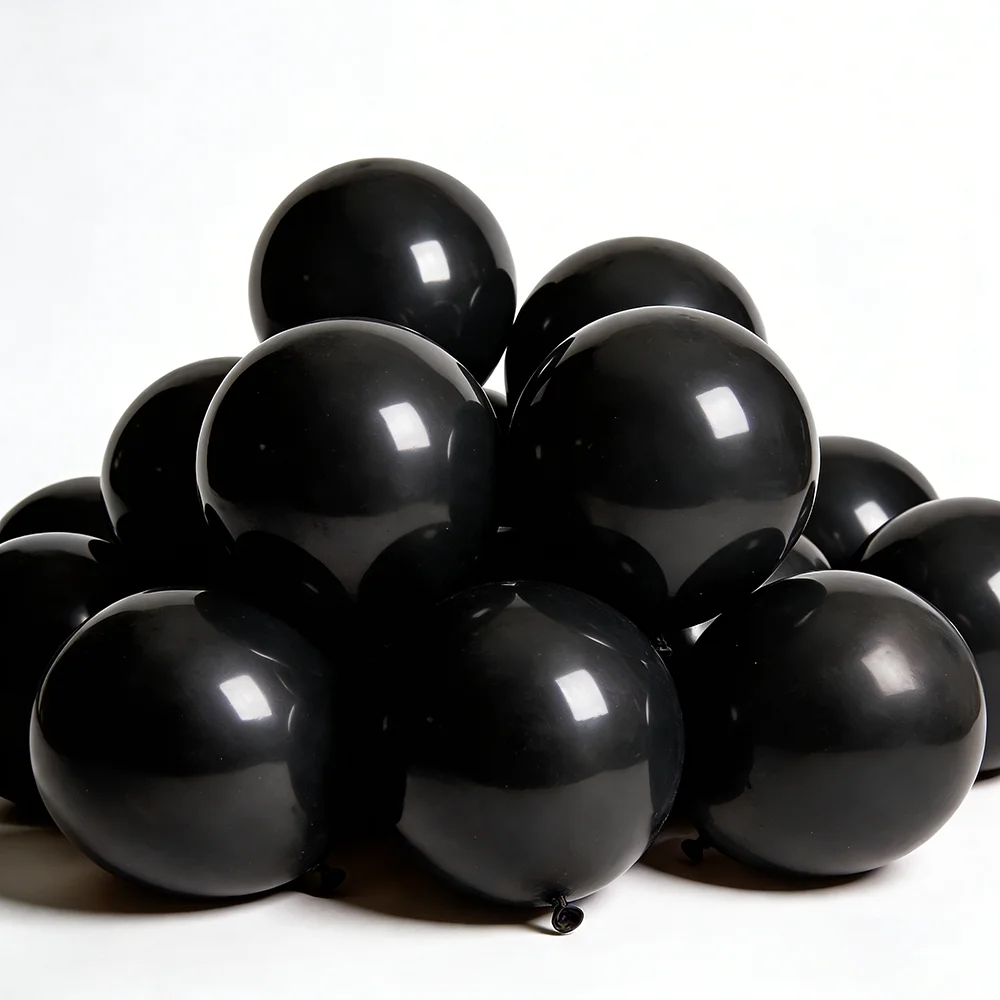 5-18 zoll Hohe Schwarz Ballon Hochzeit Dekoration Latex Ballons Bunte Matte Ballon Alles Gute Zum Geburtstag Party Decor Ballon Großhandel