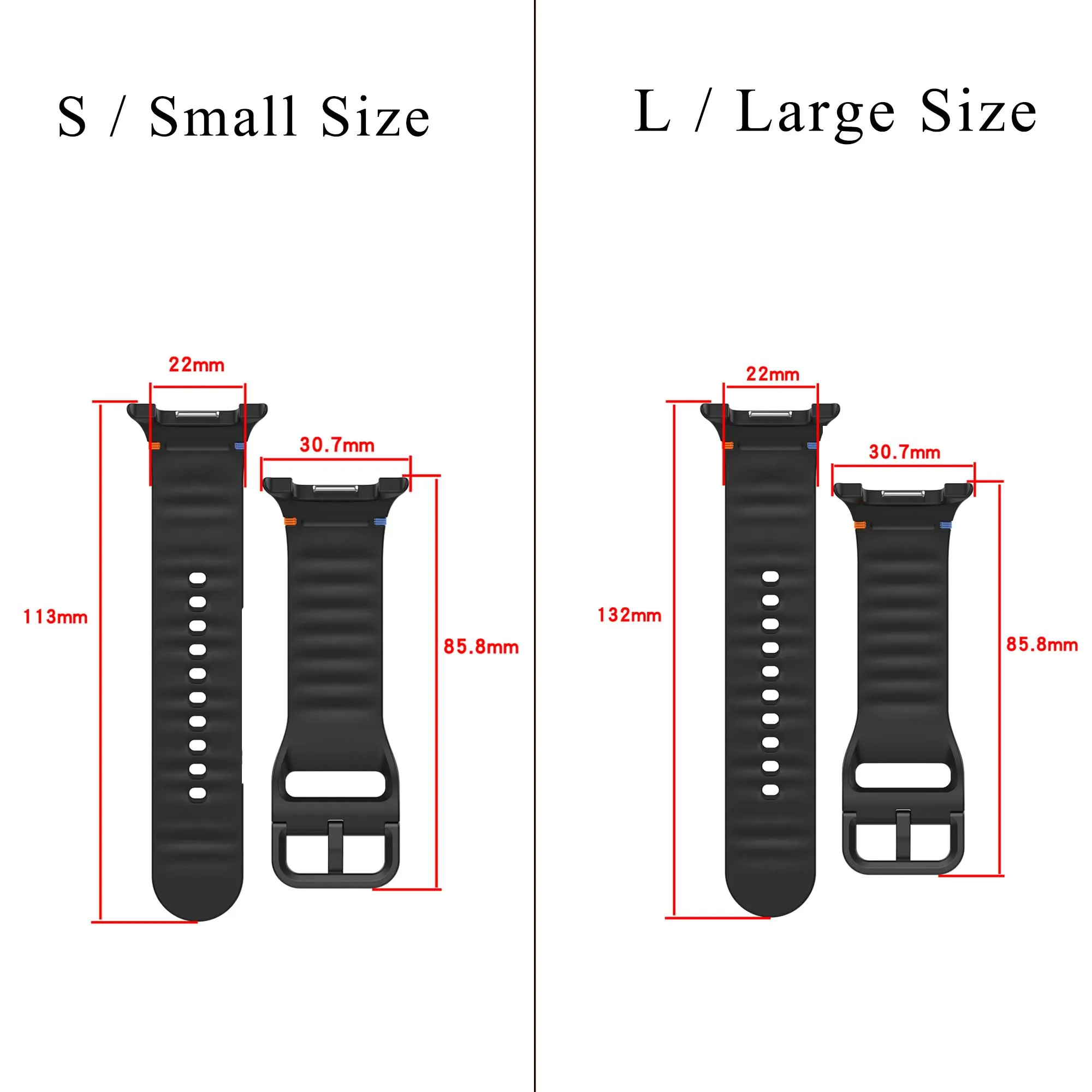 Premium Silicone Replacement Strap for Samsung Galaxy Watch 8 Classic