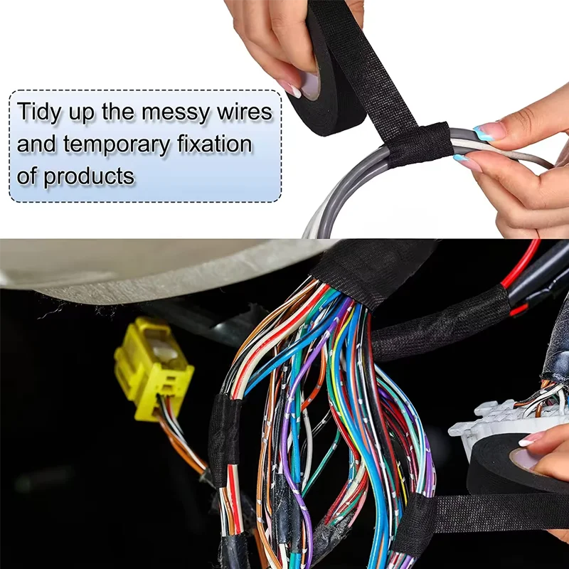 wiring harness tape Multipurpose Cloth Sticker Fabric Tape Wiring Harness Tape For Automotive Mounting Industrial Single Sided