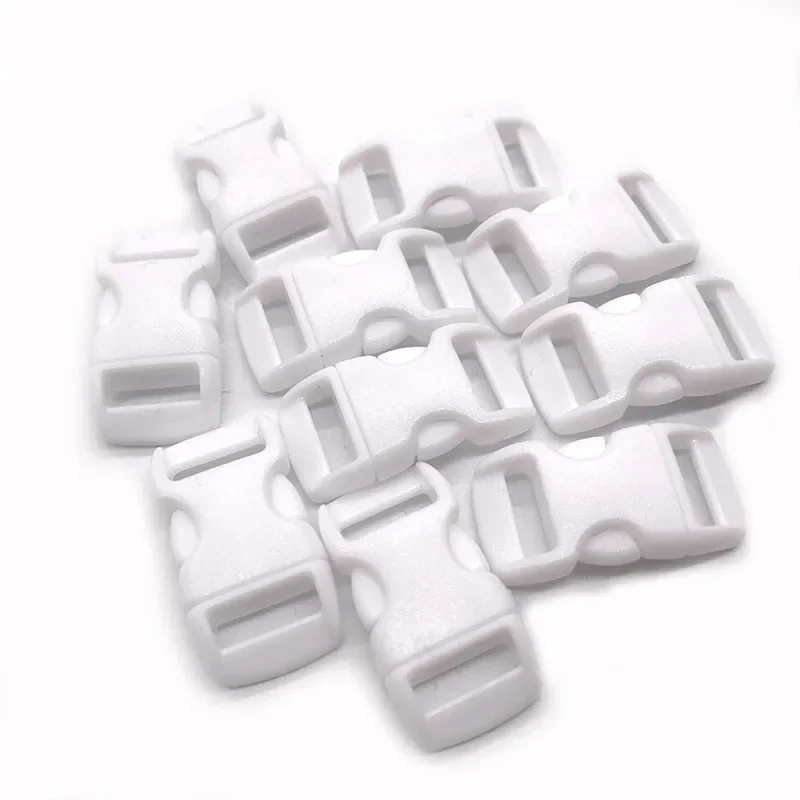 Paracord Bracelet Plastic Side Release Buckle Bracelet Curved Parachute 550 Paracord Bracelet DIY Accessories 50Pcs 10Pcs 3/8" 10mm