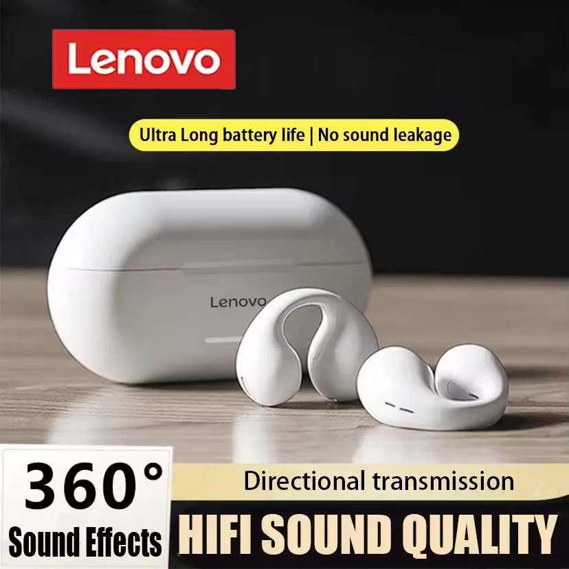 لينوفو جديد T7500 العظام التوصيل سماعة لاسلكية تعمل بالبلوتوث 5.3 سماعات سماعات رياضية HiFi جودة الصوت مقاوم للماء TWS سماعة