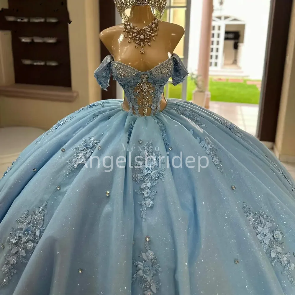 Blue Ball Gown Quinceanera Dresses