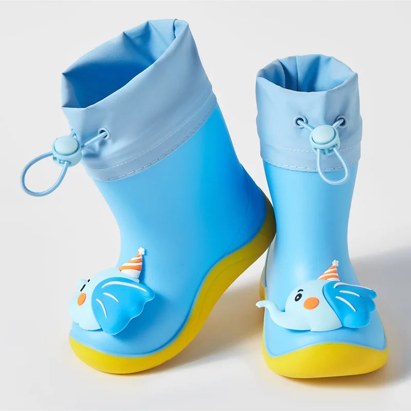 Children's 3D Cartoon Rain Shoes, Waterproof Rubber,