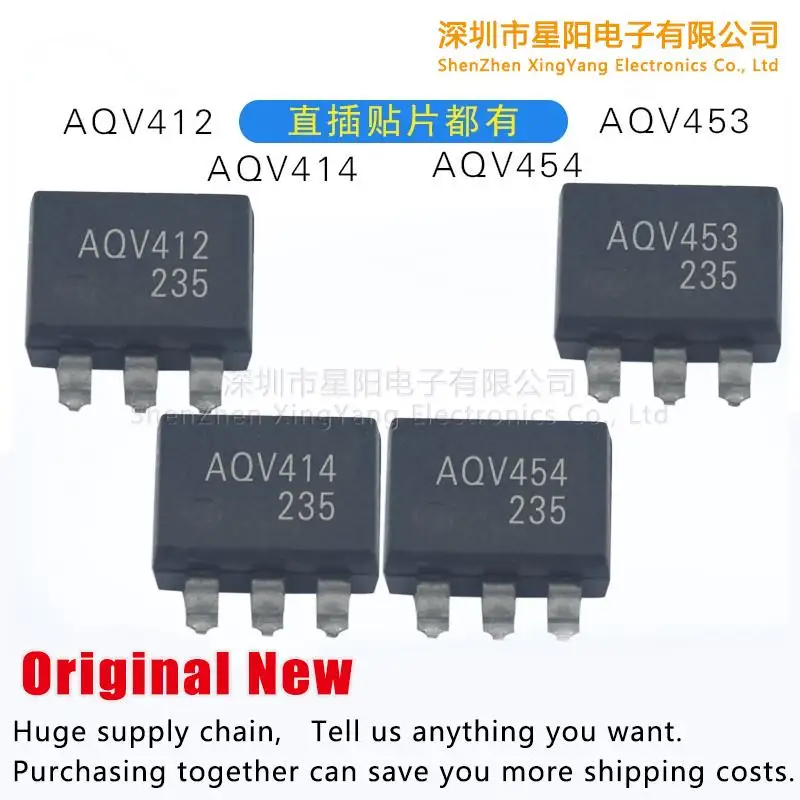 

New original AQV414 AQV454 AQV412 AQV453 relay optical coupling