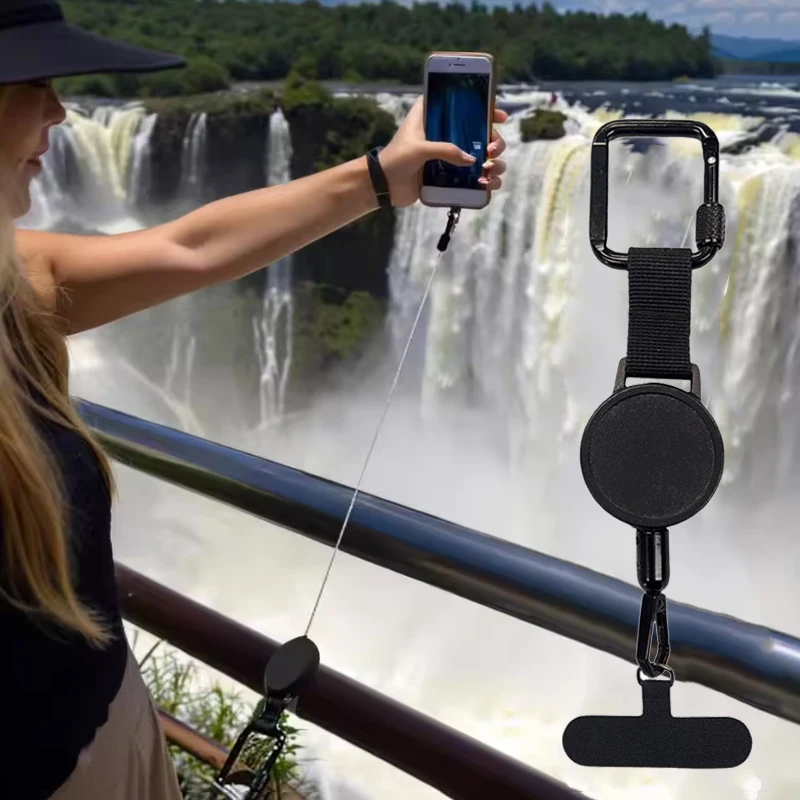 Retractable Anti-Theft Phone Holder with Belt Clip - Travel Smartphone Safety Tether Strap (1 or 2 Pack)