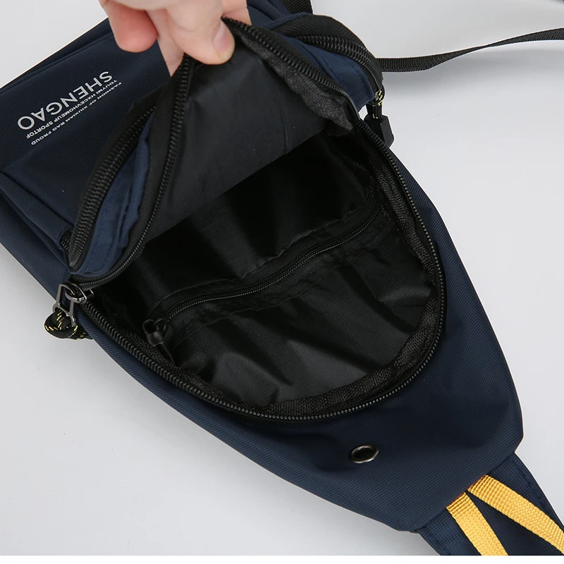 Men's crossbody bag, chest bag, shoulder bag, suitable for business commuting, vacation travel, hiking and cycling, outdoor spor