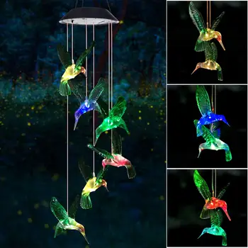 Solar Hummingbird Wind Chimes 1