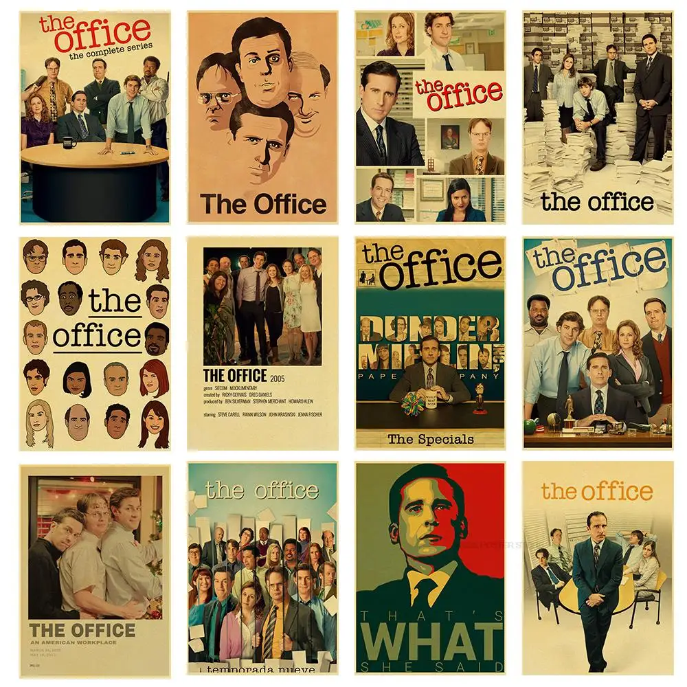 

Hot Movie The office Posters Nostalgia Harajuku Wall Stickers Art Picture Decoration Chambre Fashion Style Cafe Decor Painting