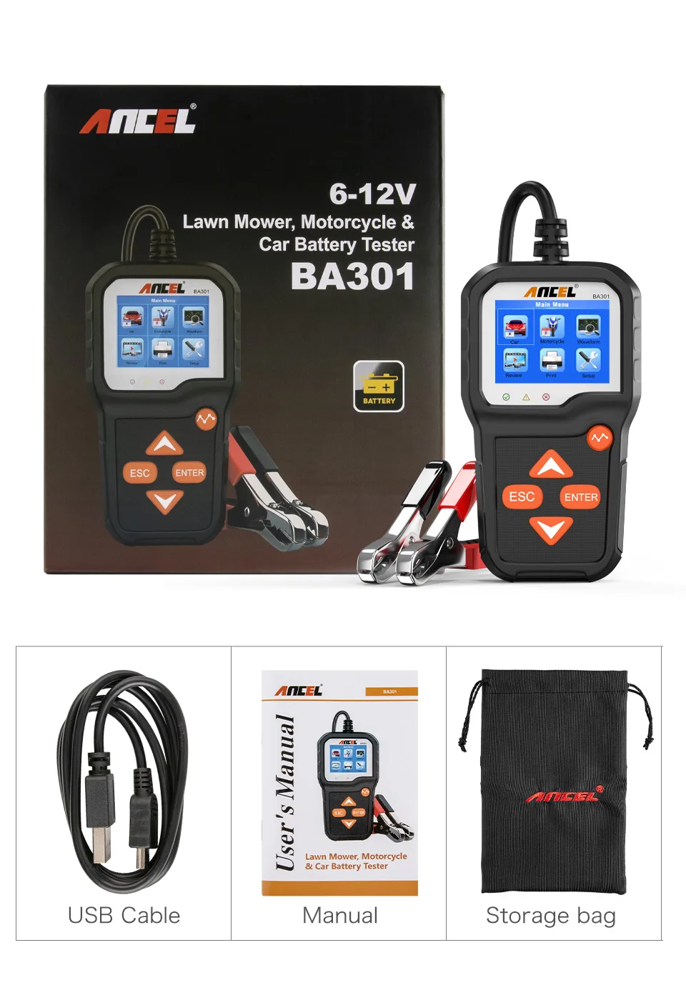 BA301 Battery Tester by ANCEL