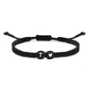 26 lettres initiales coeur Bracelets à la main réglable A-Z nom tressé Bracelets pour femmes hommes amitié bijoux