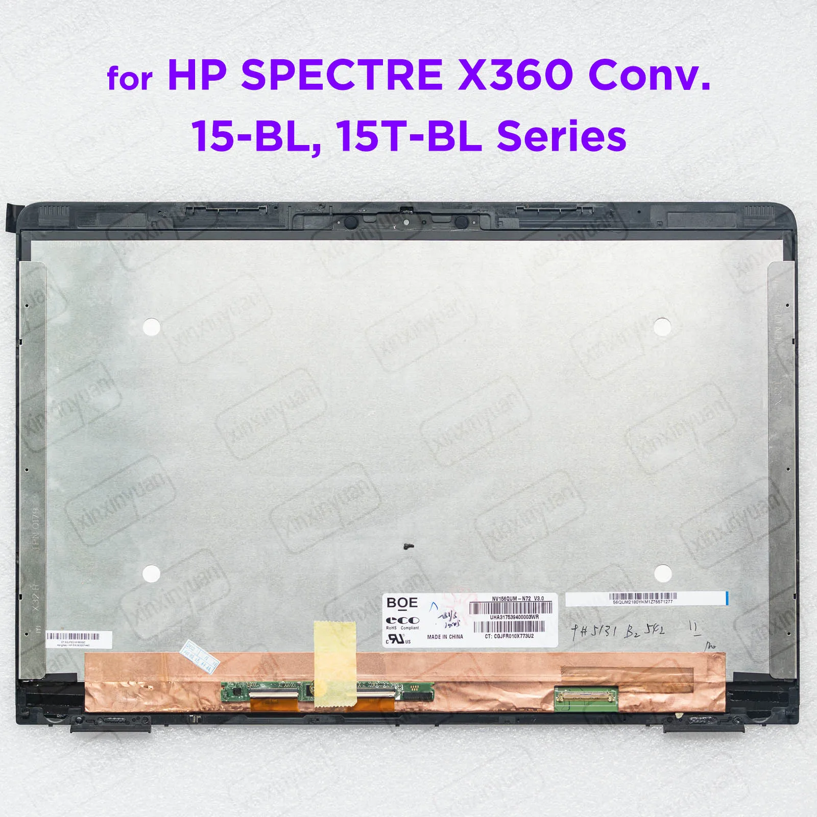 

Сенсорный ЖК-экран 15,6 дюйма в сборе для HP SPECTRE X360 Convertible 15-BL 15T-BL, сменная панель дисплея UHD 3840x2160