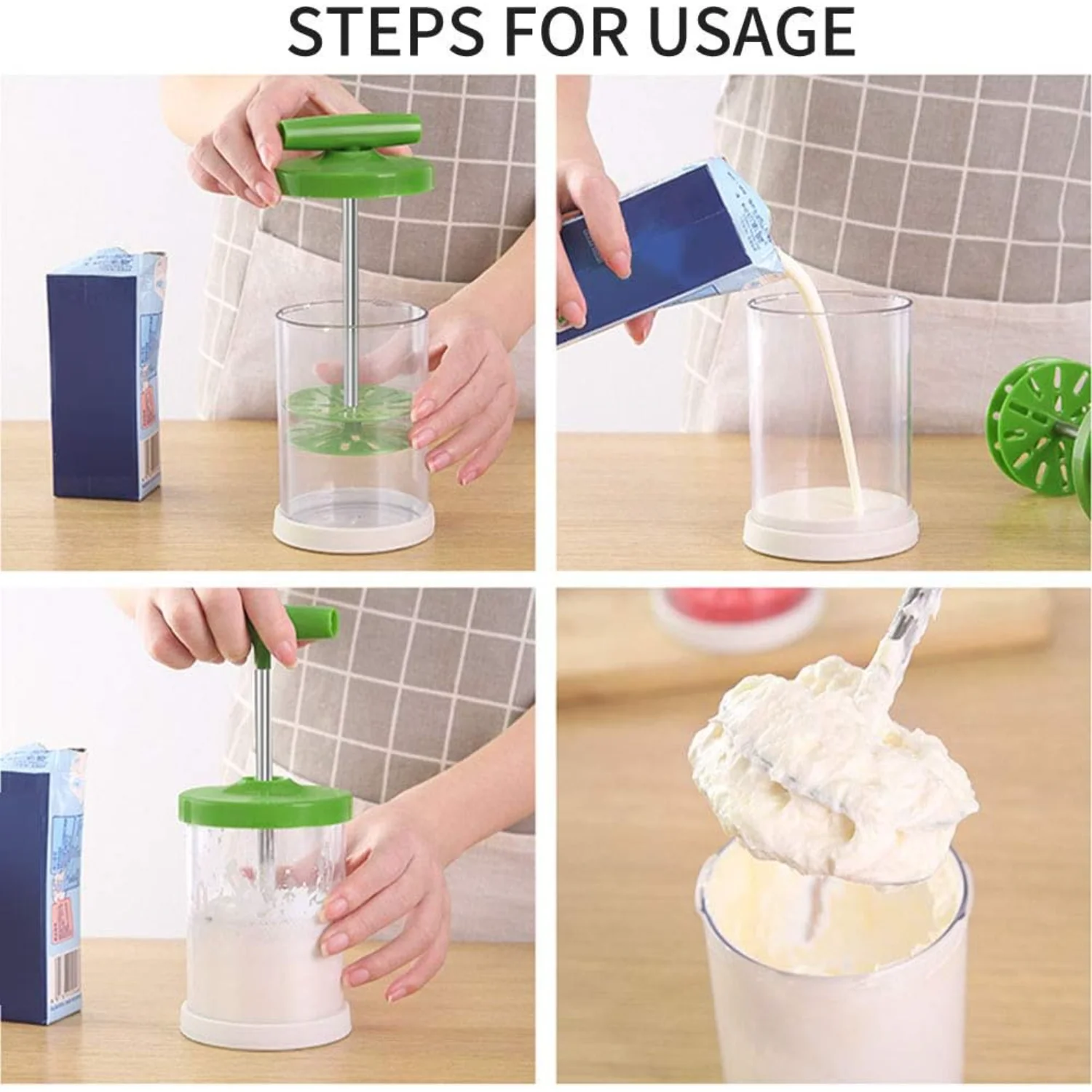 Manual Whipping Cream Dispenser DIY Whipped Cream Dispenser Professional Whipper Maker for Shop Kitchen Salad Dressings F