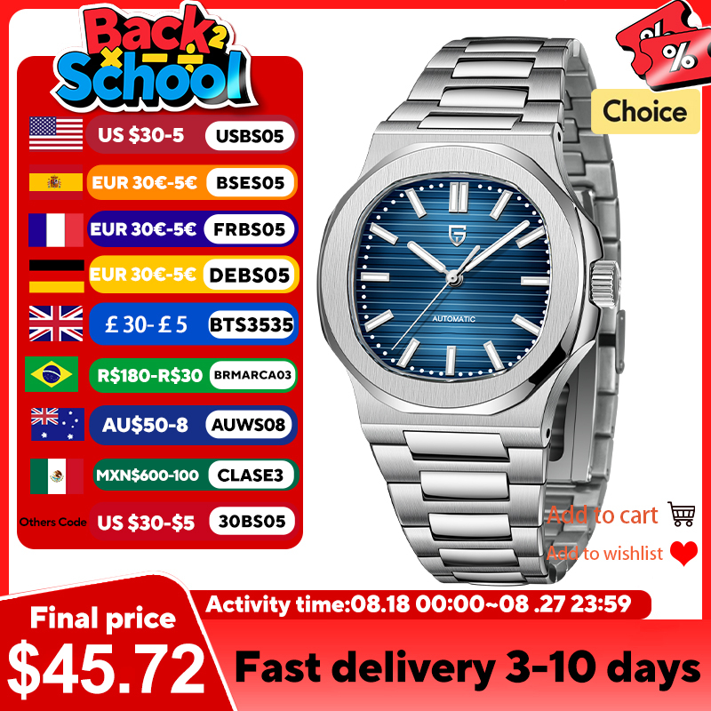 PAGANI DESIGN 2025 New Men's Watches Luxury Automatic Watch For Men Mechanical 40MM WristWatch Stainless Steel AR Sapphire glass