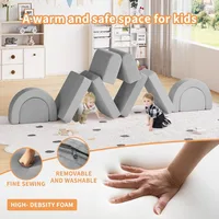Kids Couch, Modular Kids Play Couch, Fold Out Toddler Couch Building Convertible Kids Floor Sofa and Foam Couch 2