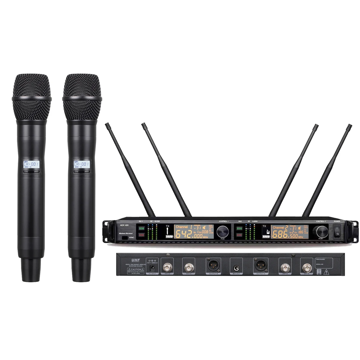 

Pro Dual Channel UHF AD2 B87 AD4D Digital Wireless Microphone System UR2 Beta87 Dynamic Capsule 4 Antenna Stage Performance