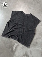 Gilet rétro délavé pour hommes, toutes saisons, couleur unie, décontracté, confortable, pur coton, haute qualité, Streetwear 2