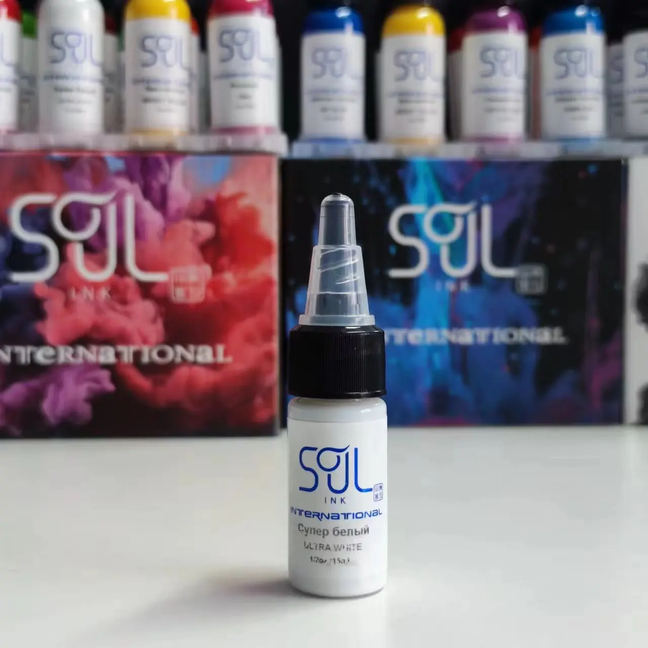 0.5OZ Soul Ink Tattoo Ink 15ML Lining Triple Black Ultra White Professional Body Art Permanent Pigment Tattoo Artist Supplies