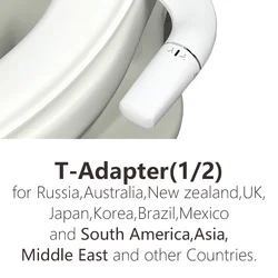 Left-Handed Non-Electric Bidet Attachment with Dual Self-Cleaning Nozzles (1-2Asia RU UK others)