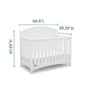 4-in-1 Convertible Baby Crib N More - Greenguard Gold Certified, Bianca White 4