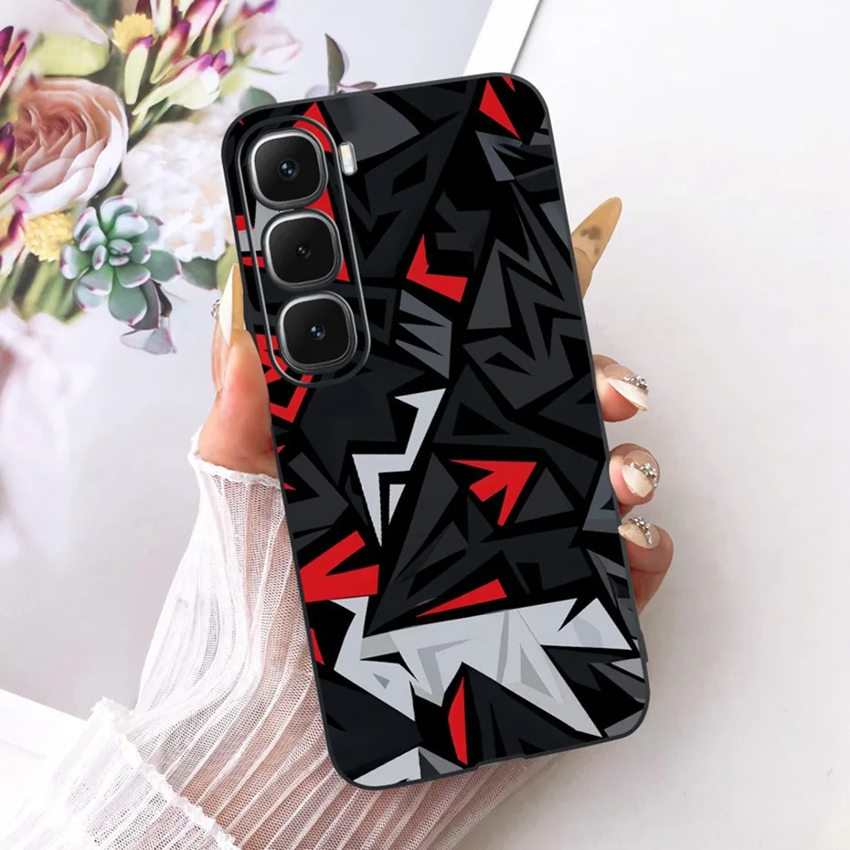 Enhanced Black Silicone Soft Phone Case with Cool Dragon, Wolf, and Tiger Design