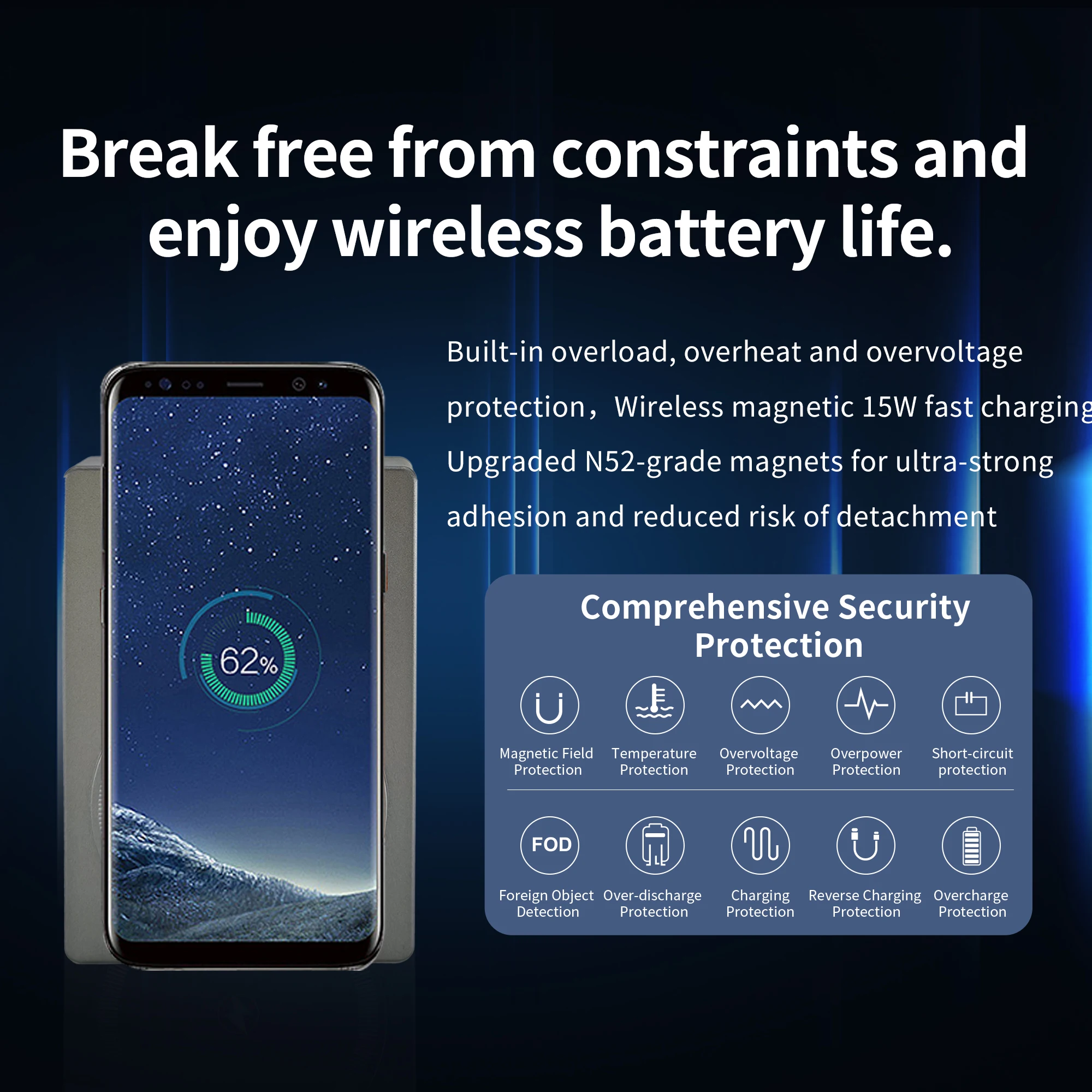 20W 파워뱅크 10000mAh 휴대용 보조 외장 마그네틱 배터리 팩 무선 충전기 아이폰 13 14 15 16용