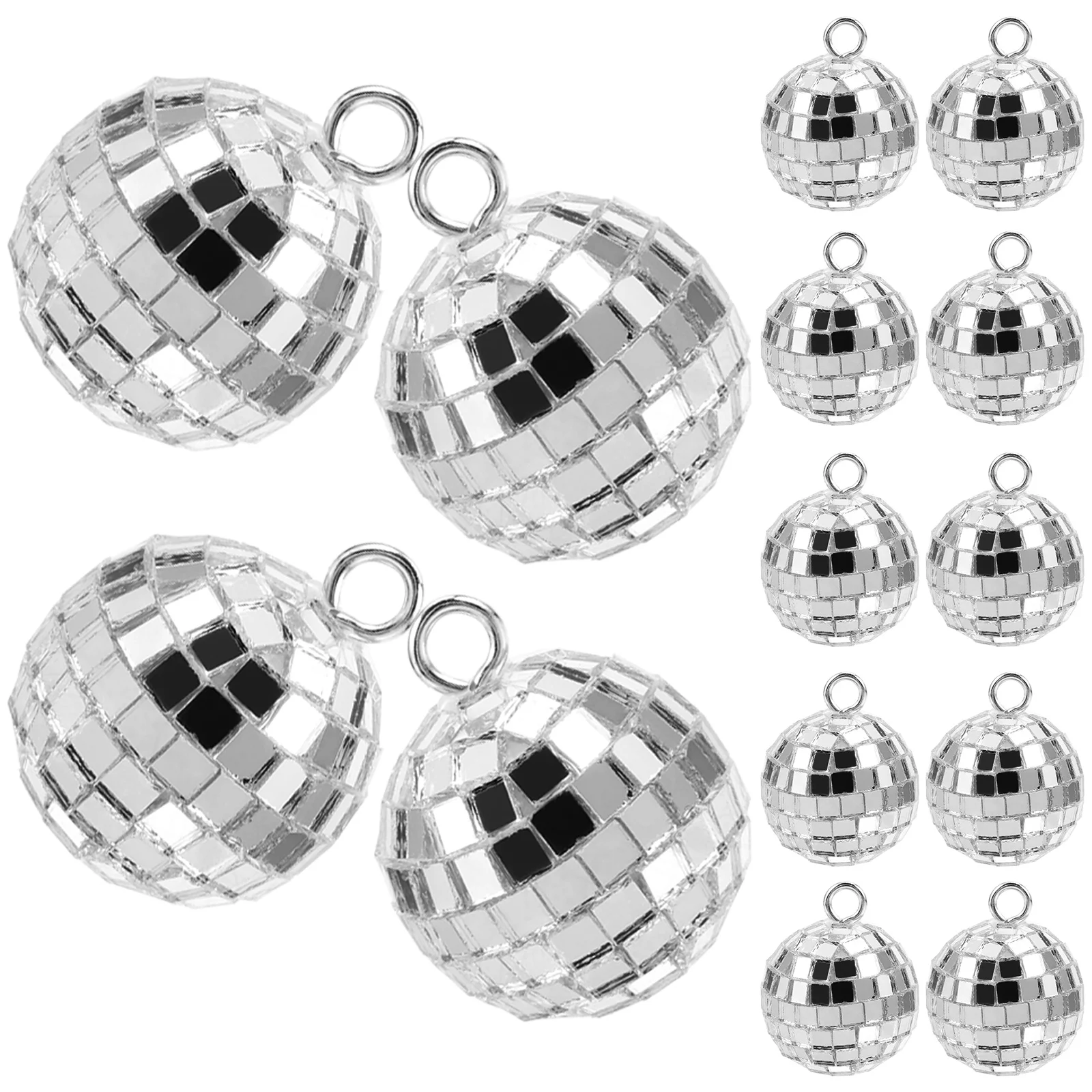 20Pcs Mini Disco Ball Charm DIY Keychain Hanging Disco Ball Pendant Necklace Hanging Pendant 5