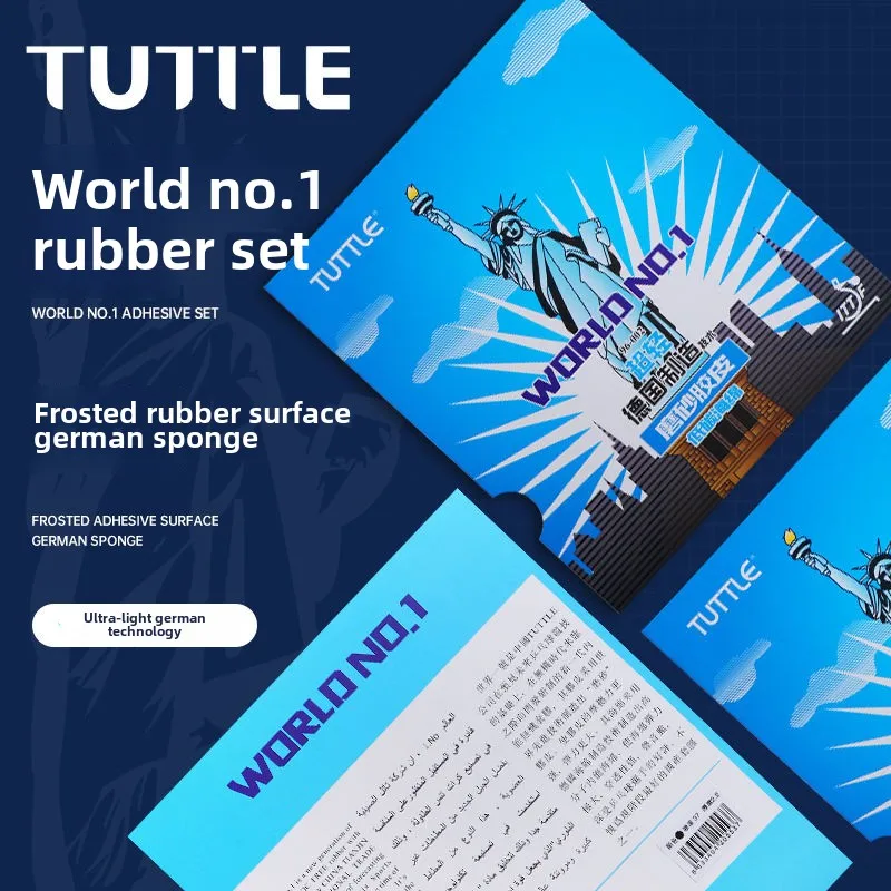 TUTTLE World No.1 Matte Rubber Surface Ultra Light Low Carbon Sponge Ping Pong Rubber table tennis rubber