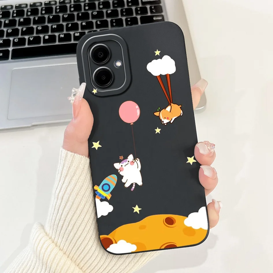 Cute Astronaut Unicorn Silicone Soft Case with Camera Lens Protection
