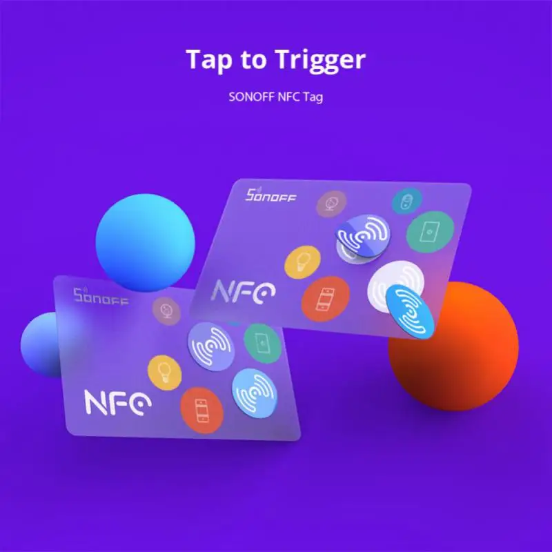 

SONOFF NFC Tag Automation Shortcuts Tap 215 Chip 540 Bytes Smart Tags To Trigger Smart Scene Compatible With NFC-enabled Phones