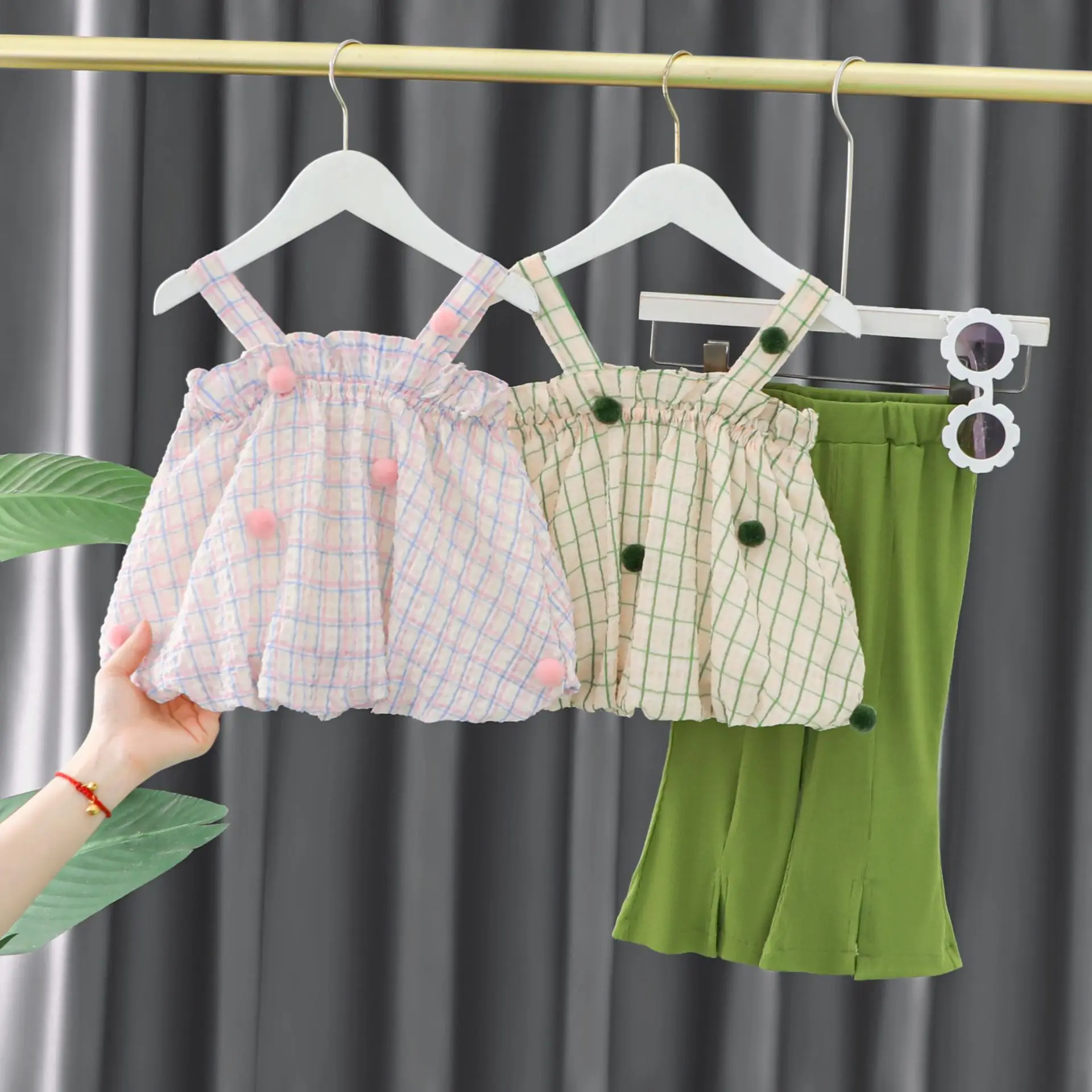 

Girls Clothes Sets Summer 2023 Children Fashion Dress Tops Flared Trousers 2pcs Princess Suit For Baby Girl Costume Kids Outfit