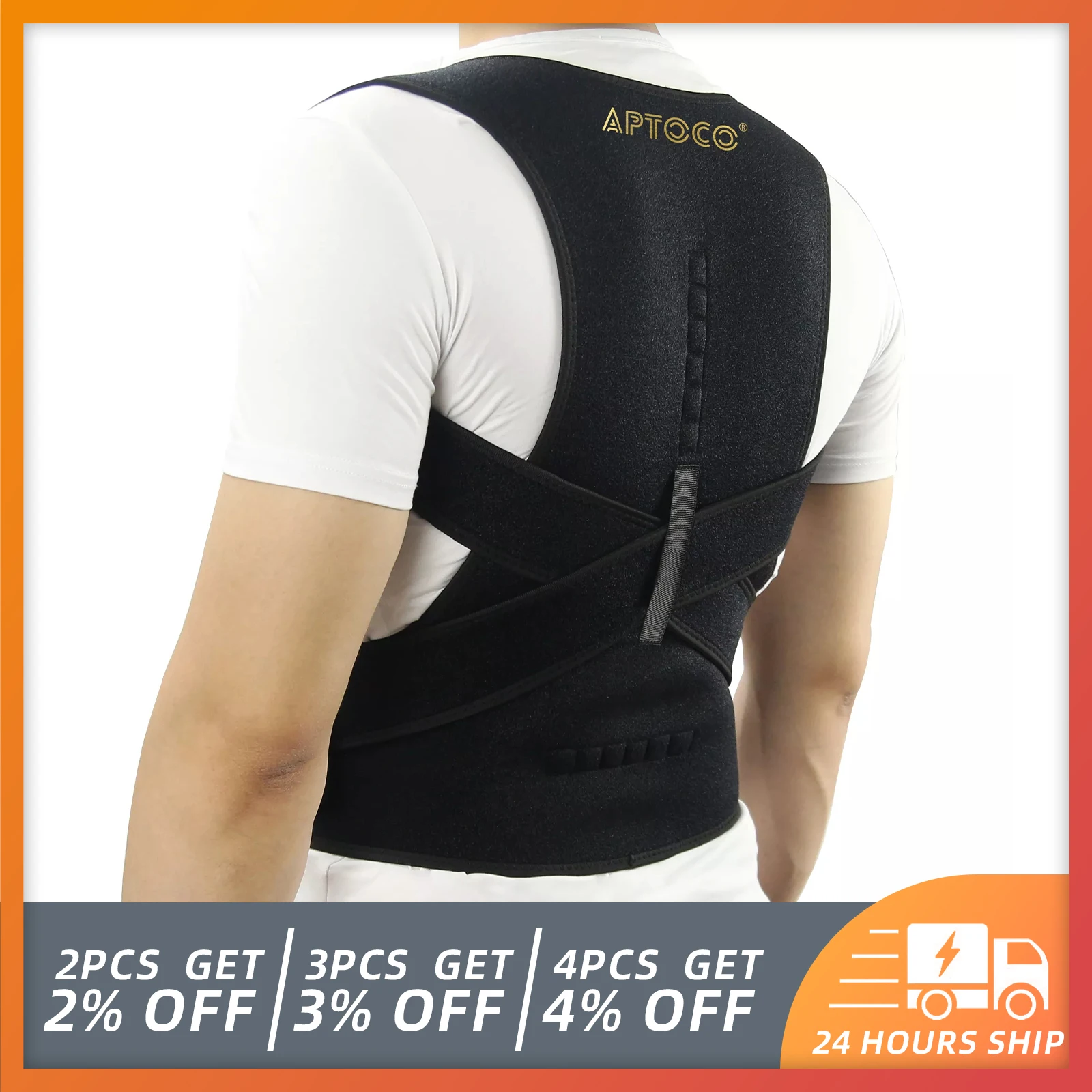 Posture Corrector Magnetic Therapy Brace Shoulder Back Support Belt