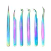 1pcs New VETUS Eyelash Extension Tweezers Stainless Steel Superhard Colorful Lashes Tweezers High Precision Anti-Static Tweezers 3