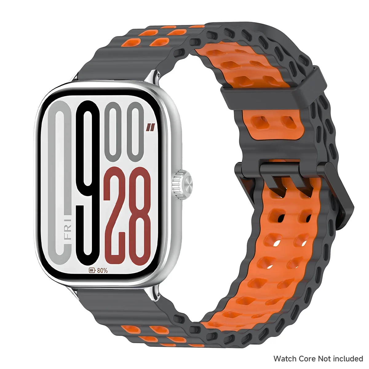 Two-Tone Breathable Silicone Sport Wristband Strap