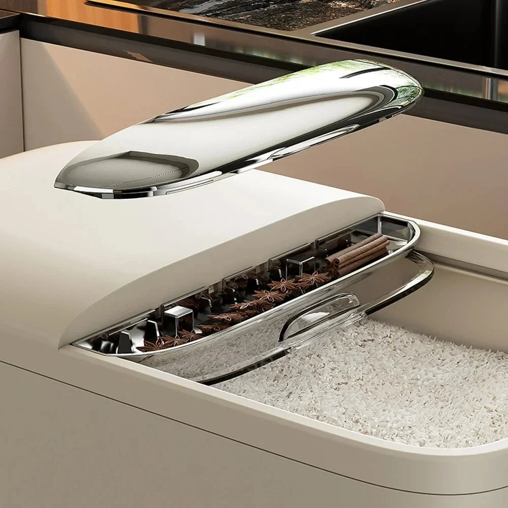 1PC Rice Storage Box with Lid, Home Rice Box, Can Store Grains, Suitable for Kitchen, Household, Restaurant Use, Storage Basket