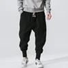 2024 Japanese Style Cotton Linen Pants Plus Size Chinese Style Men's Casual Pants Youth Fashionable Small Feet Harem Pants Whole