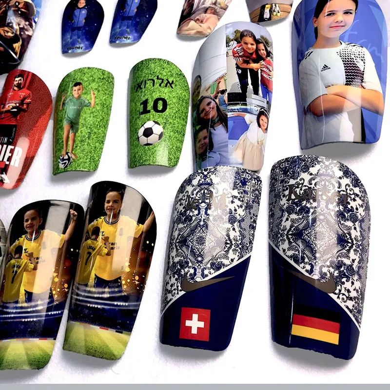 Personalized DIY Soccer Shinguards Sports Soccer Football Pad Protective Leg Guard For Adults Kids Children Club Customization soccer shin guards shin guard pads