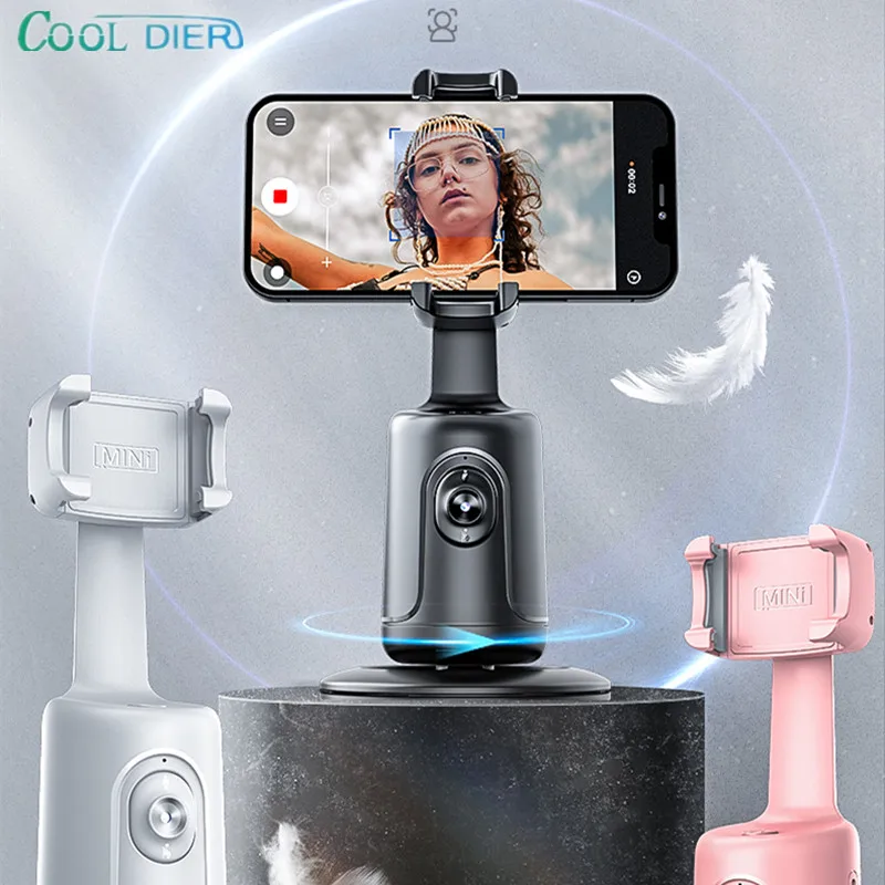 360 Rotation Gimbal Stabilizer AI Following Face Tracking Desktop Gimbal PTZ For Smartphone Live handheld gimbal stabilizer handheld gimbal gimbal stabilizer