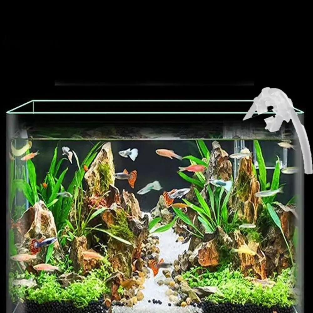 20개 플라스틱 어항 호스 클램프, 벽걸이형 물관 고정 클립(흡착컵 포함), 수족관 물관 홀더