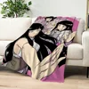 Warm Soft h-Hinata Plush Anime Nap Blankets Sofa h-Hyuuga for Living Room Office Bedroom Home Travel cartoon Kid Gifts Flannel 2