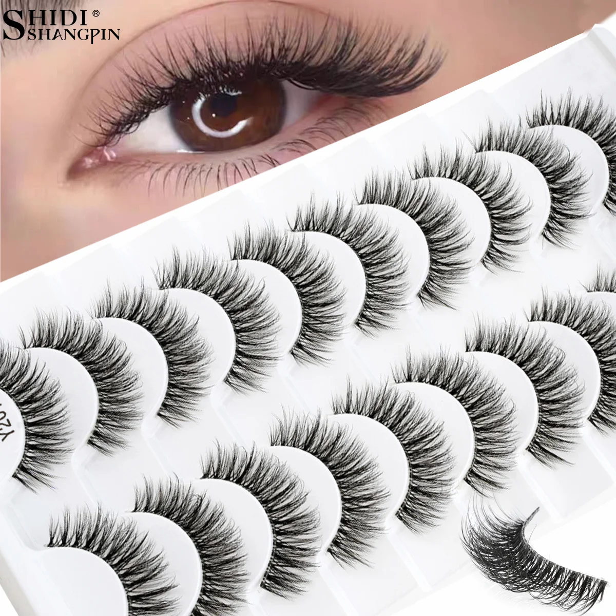 Description Picture 2 of itemFalse Lashes 3/10 Pairs 3D Mink Fluffy Natural Look Fake Eyelashes Extensions Clear Band for Cosplay Faux Cils Makeup Hotselling