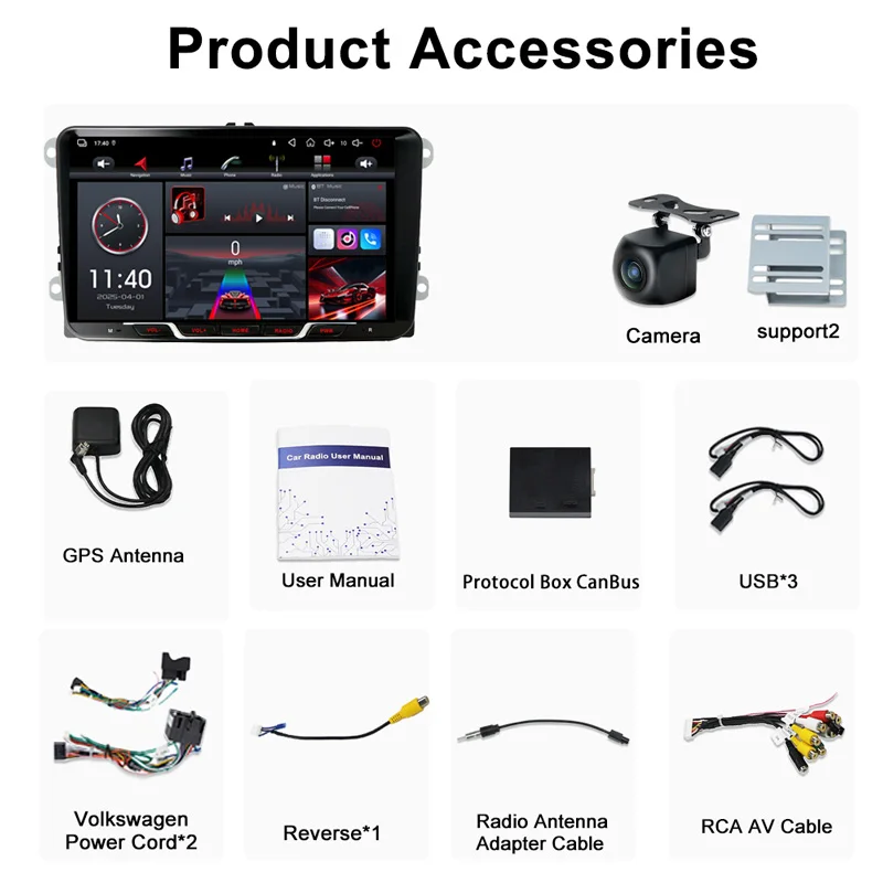 2+32G Autoradio per VOLKSWAGEN VW AMAROK 2011-2016 con Carplay Android Auto, 9 pollici Touchscreen Lettore Ricevitore Multimediale Digitale con Bluetooth WiFi FM RDS SWC telecamera di retromarcia 2+32G Autoradio per VOLKSWAGEN VW AMAROK 2011-2016 con Carplay Android Auto, 9 pollici Touchscreen Lettore Ricevitore Multimediale Digitale con Bluetooth WiFi FM RDS SWC telecamera di retromarcia