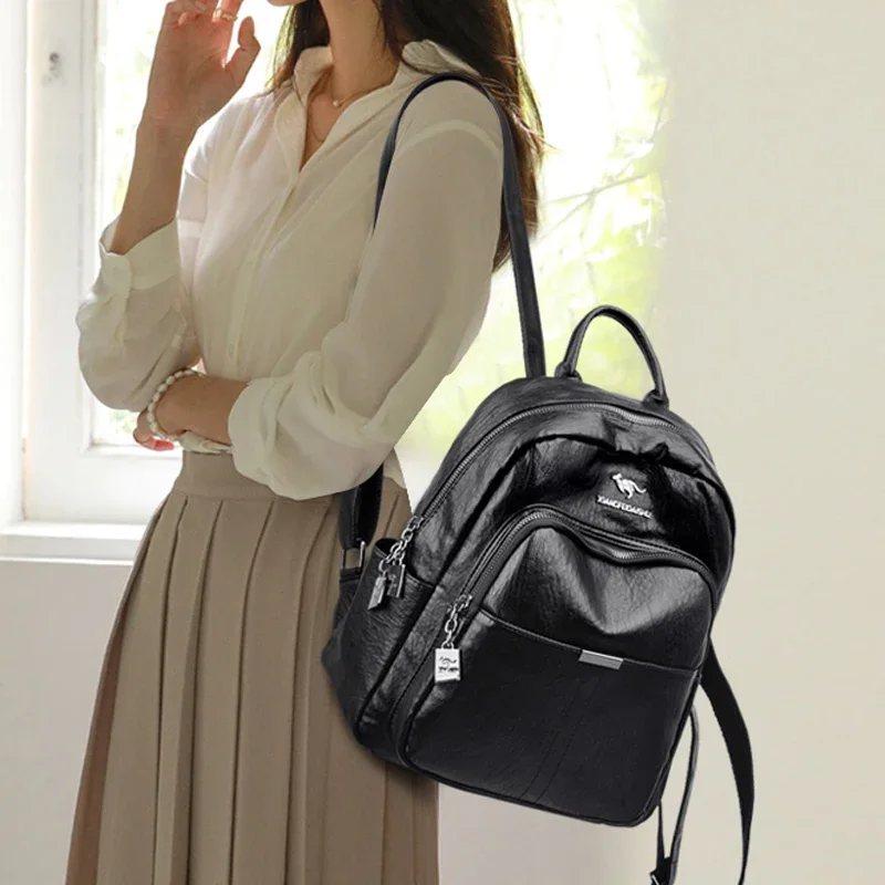 Luxury Backpack Female Designer Women's Shoulder Bag School Backpack for Girl High Quality Leisure Sac A Dos Travel Backbags 3