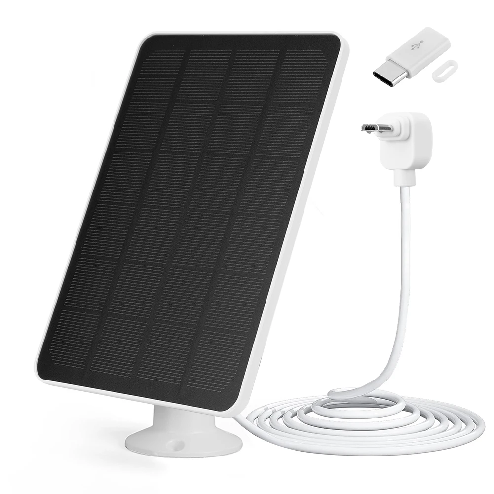카메라 태양 전지 패널 키트, IP65 방수, Arlo 에센셜 스포트라이트, XL 스포트라이트용, 360 ° 조절 가능한 벽 마운트, 4W, 6W
