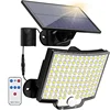 Solar Motion Lights 106led Outdoor Separate Panel Solar Powered Flood Security Lights with Remote IP65 Waterproof Wall Lights 4