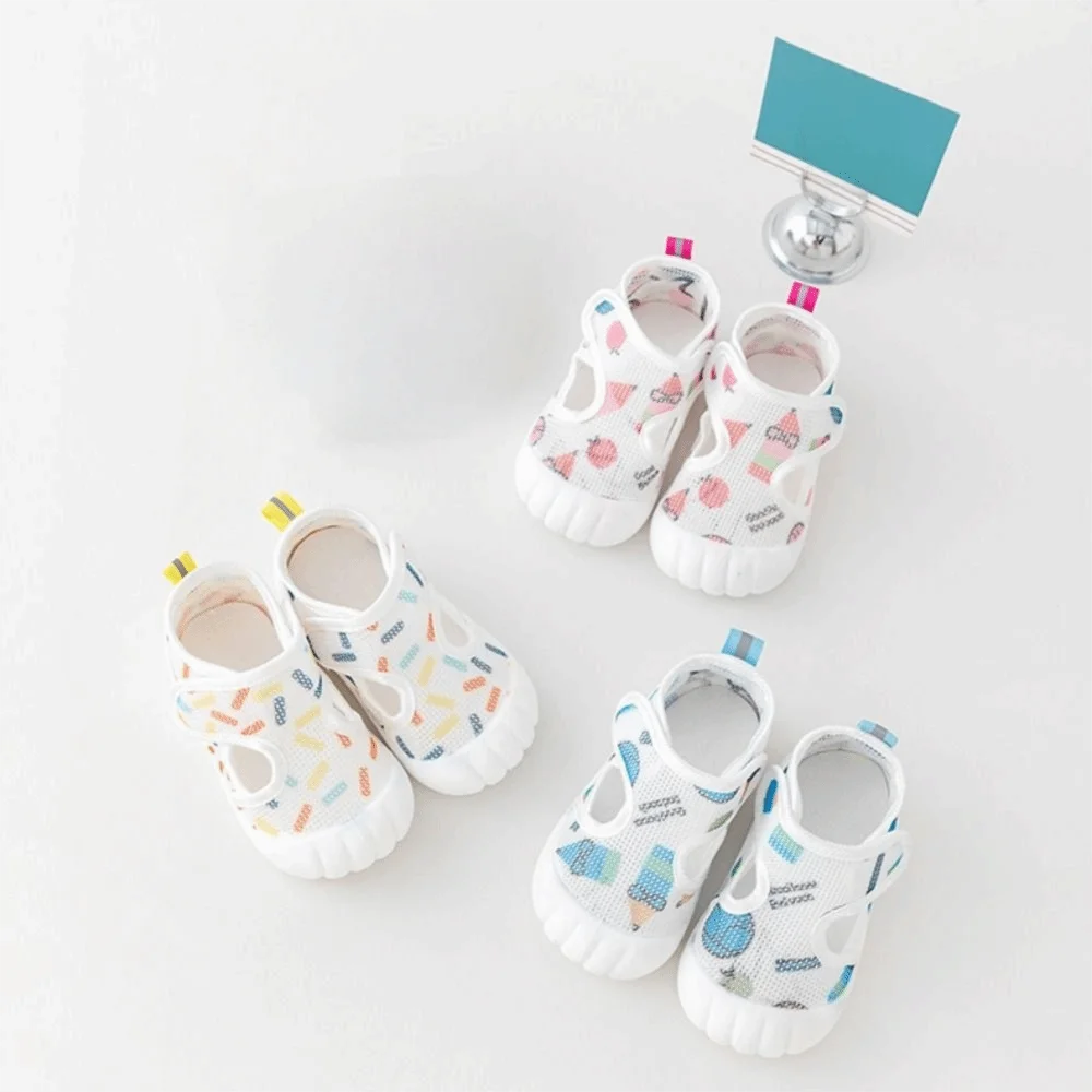 Casual Shoes Breathable Baby Sandals Soft Sole Comfortable First Walkers Air Mesh Flexible Kids Sandals Summer Season