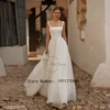 Customized Simple Square Collar Wedding Gowns A Line Elegant Tulle Classic Zipper Back Bride Dresses Vestido De Novia 2025 New 1