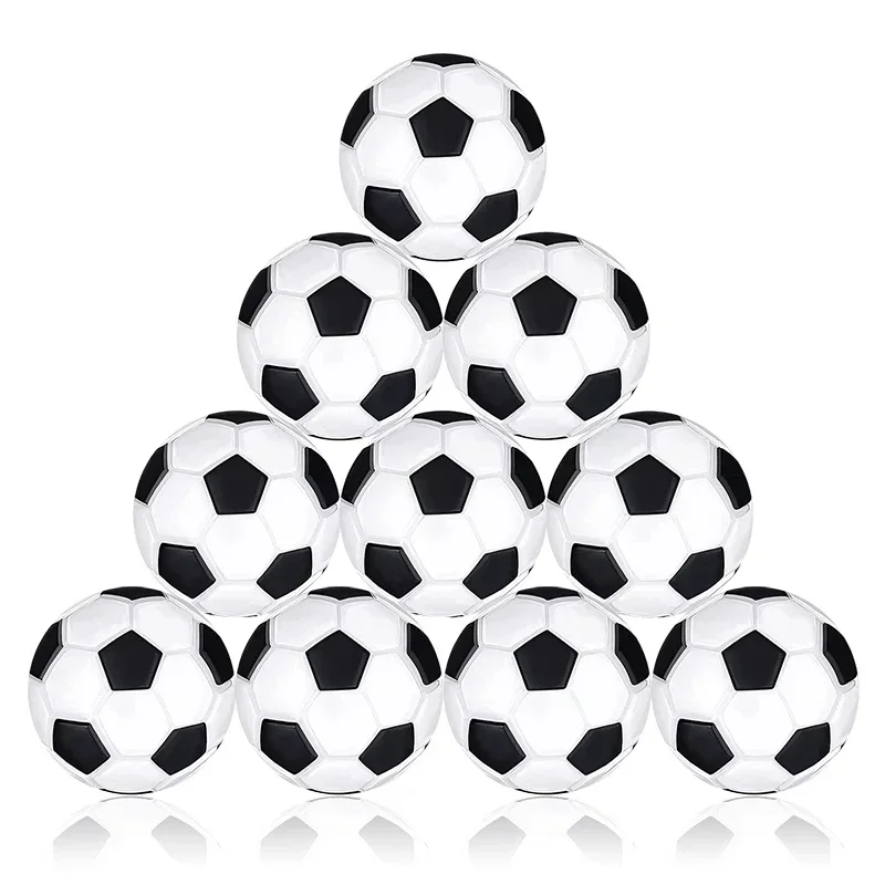10pcs Table Soccer Accessories Black And White Resin Mini Football 28/32/36mm For Children And Adults Football Machine Games