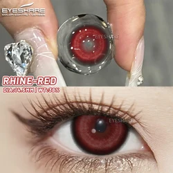 Vibrant Anime Cosplay Color Contact Lenses for Halloween Makeup - Fast Shipping (RHINE - RED)