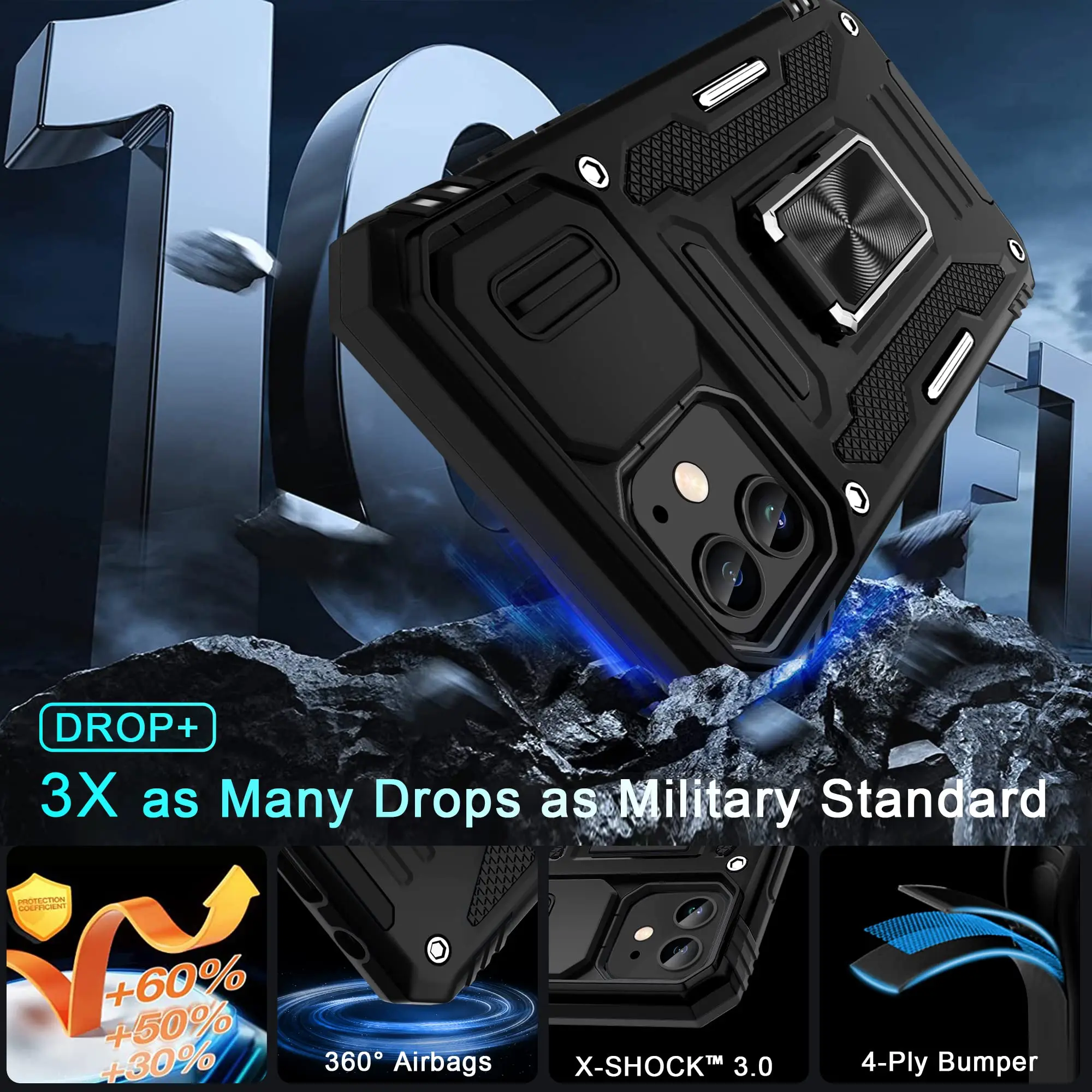 Military Grade Drop Proof Protection For iPhone 15 14 13 12 11 Plus Mini Pro Max X XS XR 7 8 Cover_voghion.com
