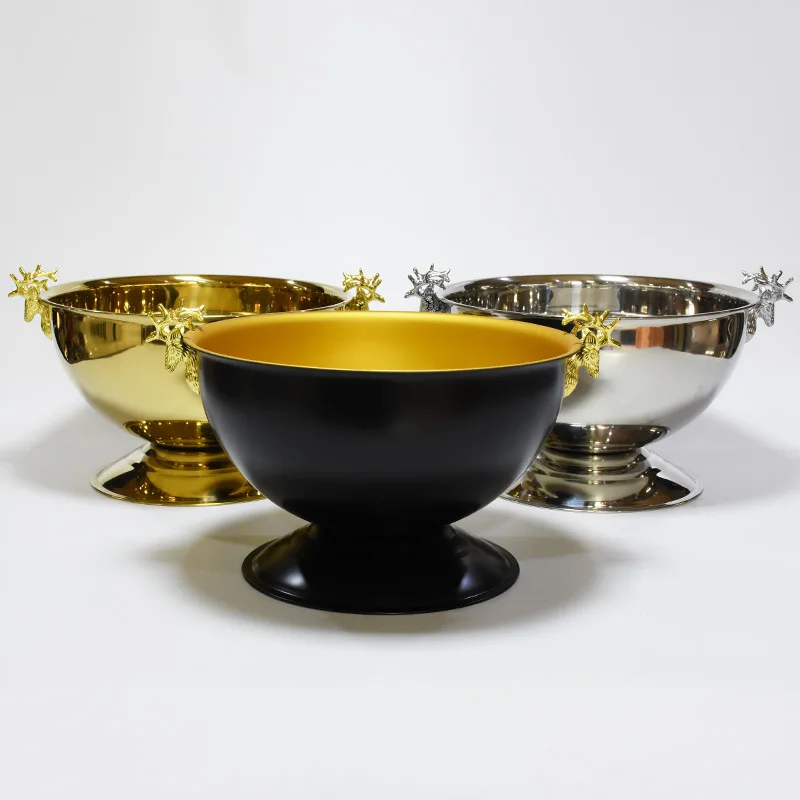 12L Stainless Steel Champagne Basin Party Picnic Commonly Used Cold Storage Beer Drink Ice Bucket